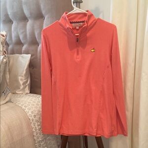 Coral Peter Millar Masters Quarter-Zip Pullover